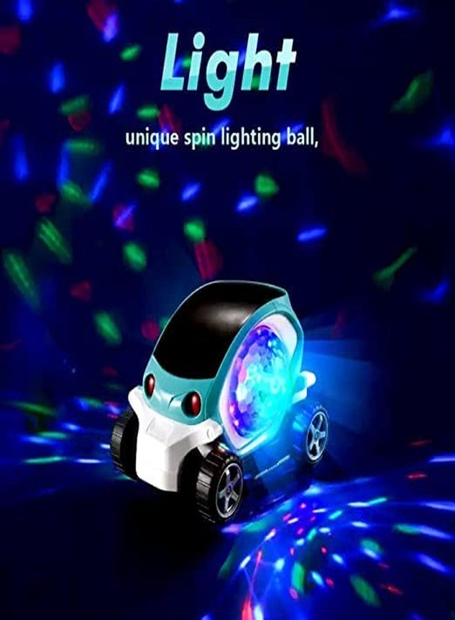 KAVIN Glow in The Dark Rotating Stunt Car Musical Bump and Go Car Toy for Kids Boys and Girls Random Colours Pack of 1 - Image 5
